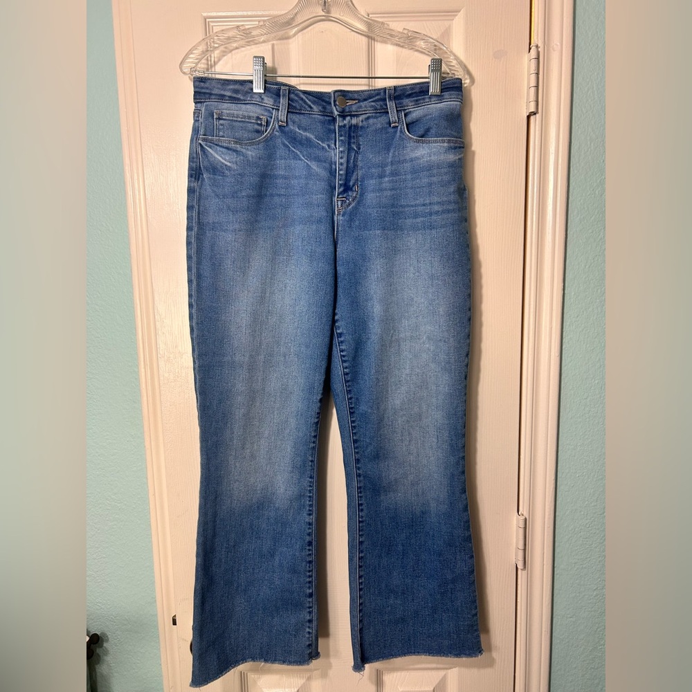 L'AGENCE Flare cropped Blue Women's Jeans